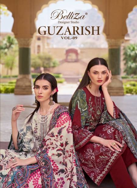 Guzarish Vol 9 By Belliza Embroidery Printed Pure Cotton Dress Material Wholesalers In Delhi