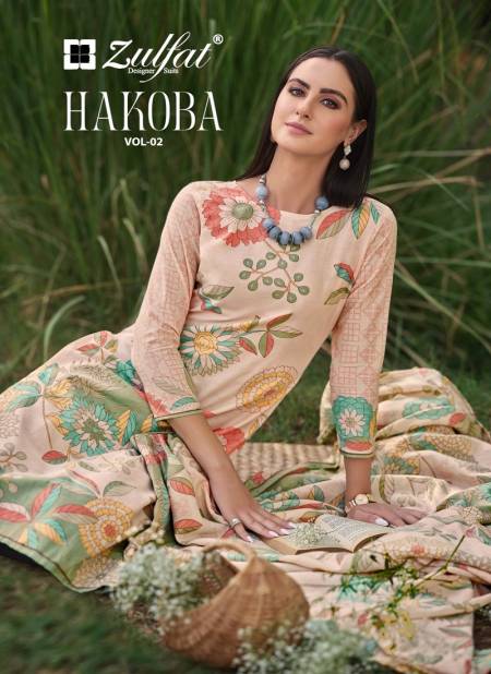 Hakoba Vol 2 By Zulfat Digital Printed Cotton Dress Material Wholesale Price In Surat
