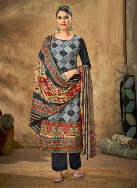 Harshit Madhubani Fancy Wear Winter Pashmina Printed Heavy Dress Material Collection