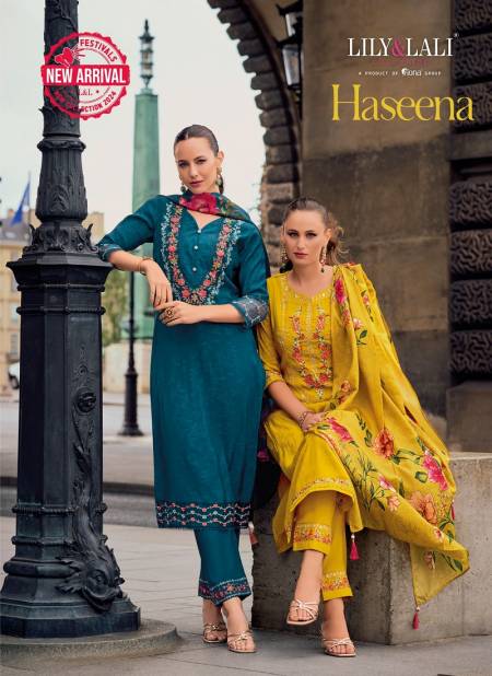 Haseena By Lily And Lali Viscose Silk Kurti With Bottom Dupatta Wholesale Price In Surat