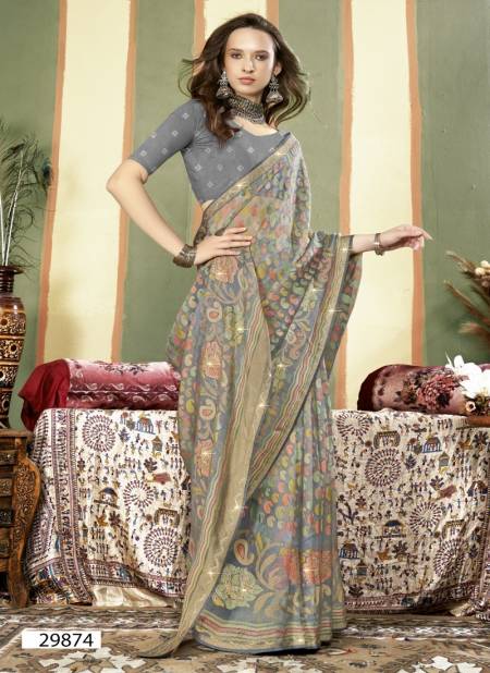 Henry By Vallabhi Brasso Printed Wholesale Saree Suppliers In Mumbai