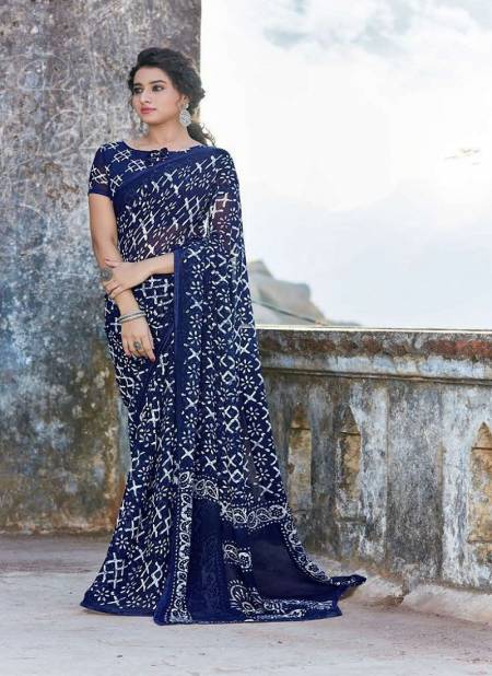 Hirva Shining Casual Daily Wear Georgette Printed Latest Saree Collection
