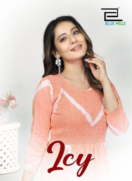 Icy By Blue Hills Rayon Designer Party Wear Kurtis Wholesale Price In Surat