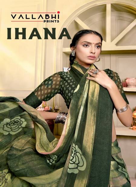 Ihana By Vallabhi Daily Wear Printed Georgette Sarees Wholesale Shop In Surat