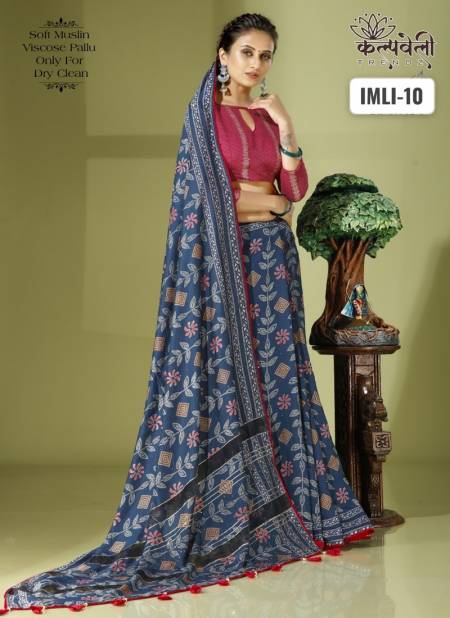 Imli 10 By Kalpatru Muslin Printed Designer Sarees Wholesale Shop In Surat