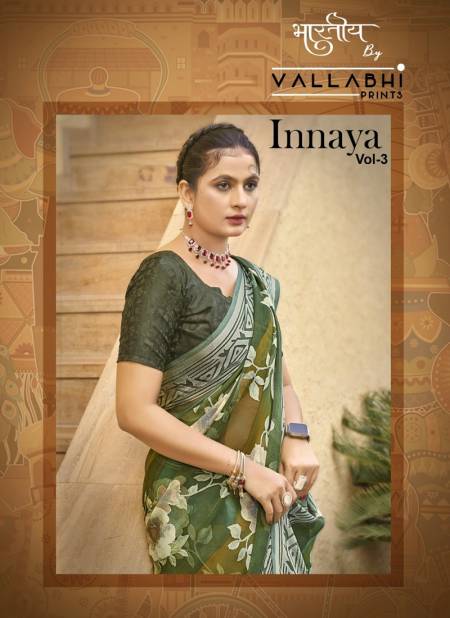 Inaaya Vol 3 By Vallabhi Printed Designer Brasso Sarees Wholesale Shop In Surat