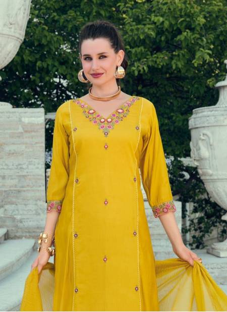 Iqra By Lady Leela Viscose Silk Embroidery Kuryi With Bottom Dupatta Wholesale Online