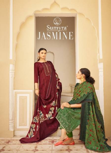 Jasmine By Radhika Sumyra Printed Pashmina Dress Material Wholesale Shop In Surat