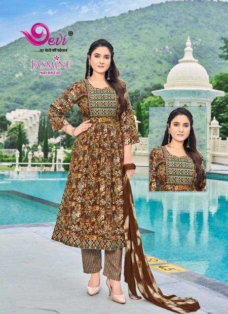 Jasmine Vol 6 By Devi Rayon Capsule Printed Kurti WIth Bottom Dupatta Wholesale Online
