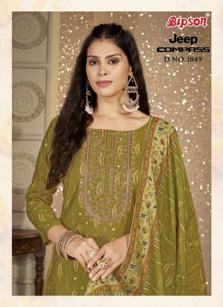 Jeep Compass 2849 By Bipson Roman Silk Non Catalog Dress Material Suppliers In India
