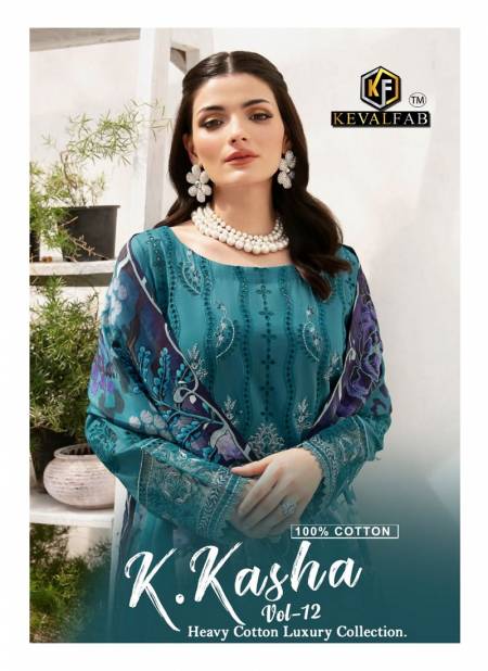 K Kasha Vol 12 By Keval  Cotton Printed Pakistani Dress Material Wholesale Shop In Surat