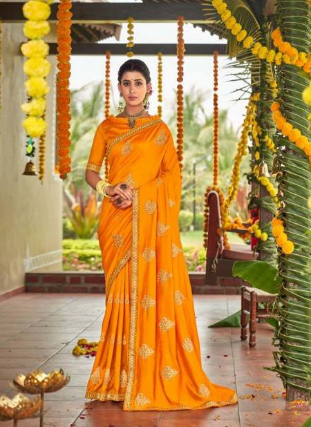 Kalista Euro 4 Fancy Designer Festive Wear Vichitra Silk Saree Collection