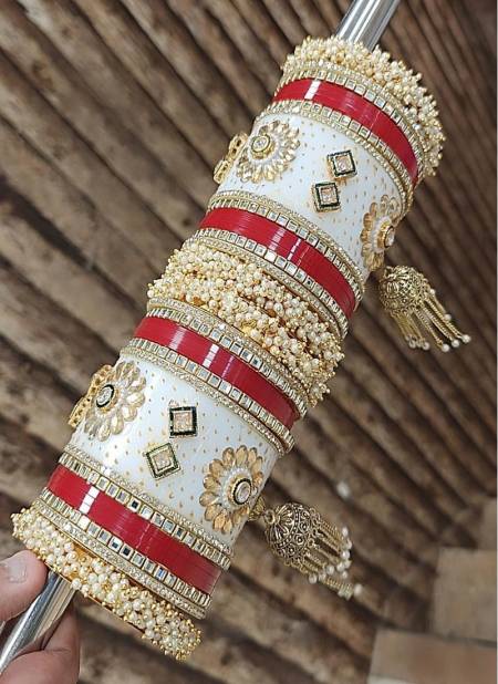 Karwachauth Special Jhumar Kada With Bangles Set Wholesale Shop In Surat
