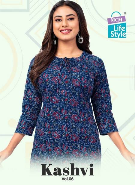 Kashvi Vol 6 By Mcm Printed Cotton Ladies Top Wholesale Shop In Surat
