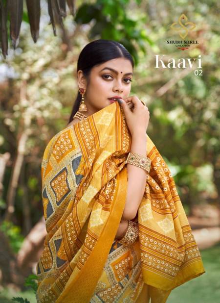 Kavi Vol 2 By Shubh Shree Kalmkari Silk Printed Sarees Wholesale Price In Surat