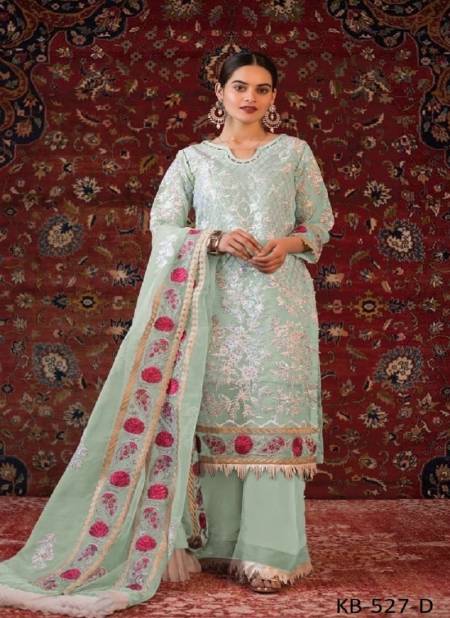 Kb Super Hit 527 Festive Wear Fox Georgette With Embroidery Work Pakistani Salwar Kameez Collection
