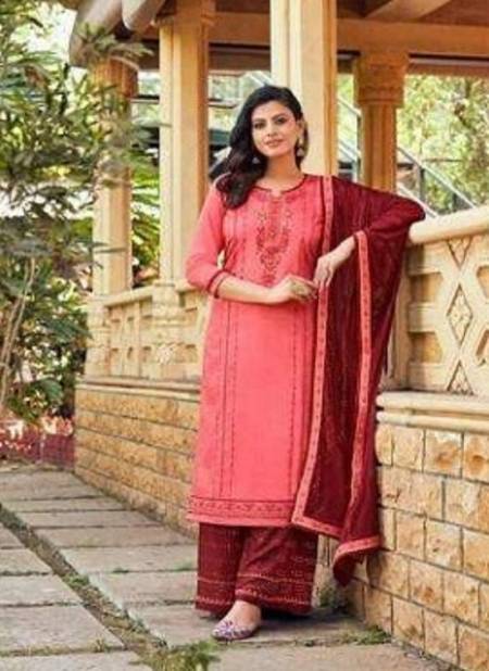 Kessi Safari 3 Latest Casual Wear Jam SIlk With Embroidery Work Top With Four Side less Dupatta Designer Dress Material Collection
