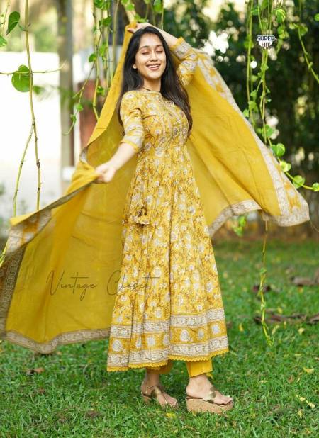 KF Megha Kalaai Hand Block Printed Surat Kurti With Bottom Dupatta Wholesale Market