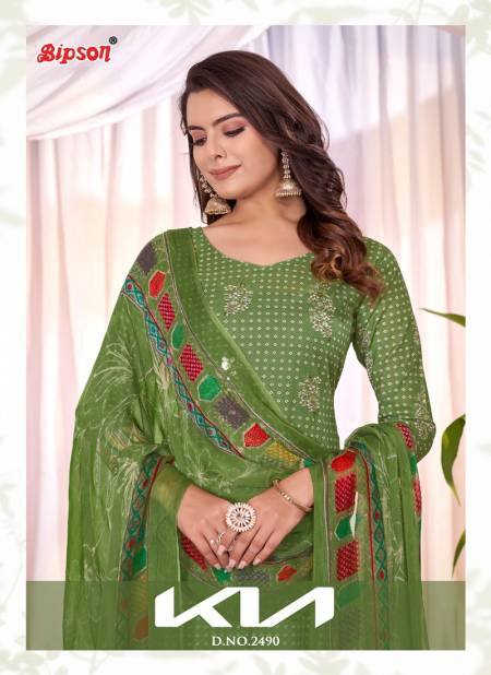 Kia 2490 By Bipson Mirror Work Printed Cotton Dress Material Wholesale Market In Surat
