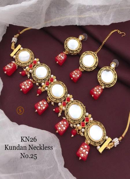 KN26 Kundan Necklace Designer Kundan Set Wholesale Price In Surat
