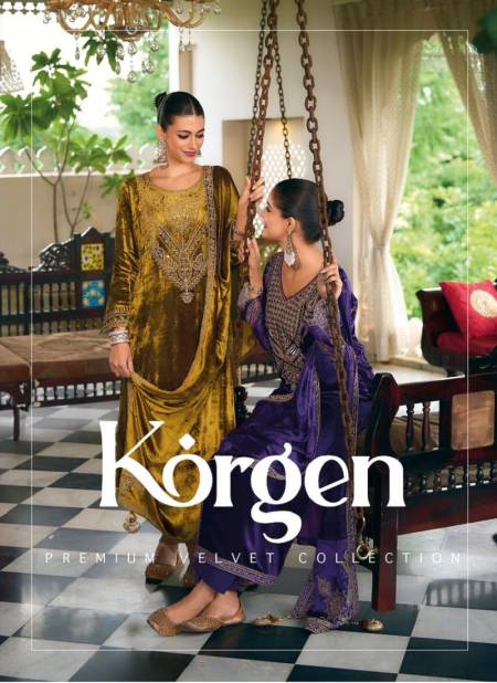 Korgen By Ibiza Viscose Velvet Wedding Salwar Suits Wholesale Shop In Surat