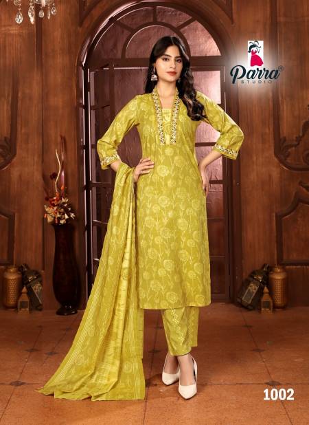 Kriti By Parra Chanderi Printed Designer Kurti With Bottom Dupatta Wholesale Shop in Surat
