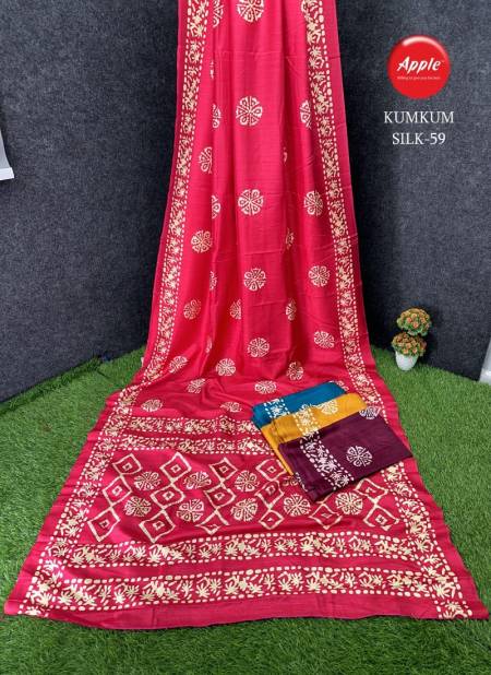 Kumran Silk 59 By Apple Printed Designer Non Catalog Sarees Wholesale Price In Surat