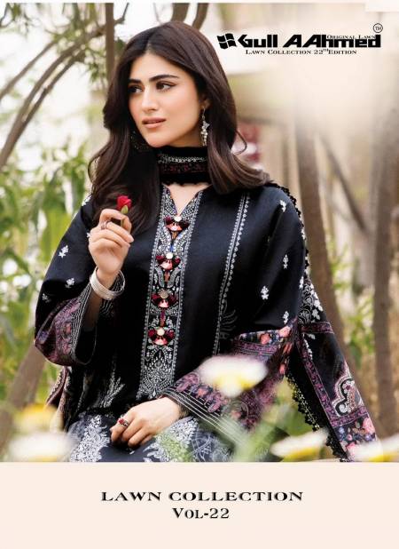 Lawn Vol 22 By Gull A Ahmed Lawn Cotton Printed Pakistani Dress Material Wholesale Shop In Surat
