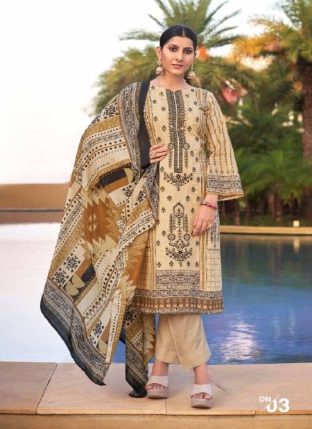 Levisha Jashn E Noor Printed Cambric Cotton Dress Material
