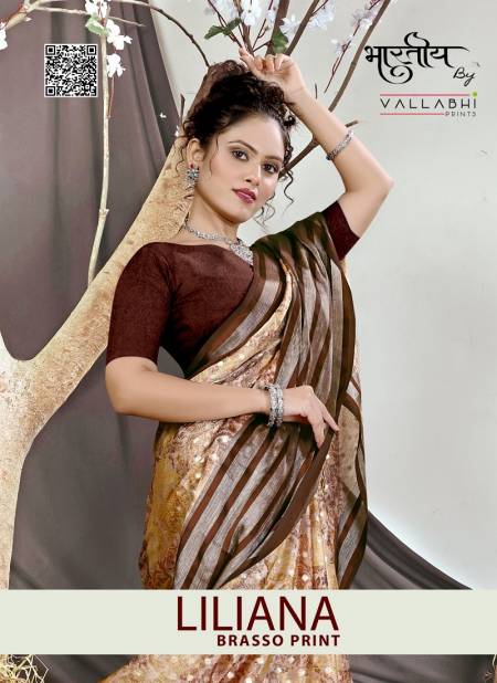 Liliana By Vallabhi Designer Printed Brasso Sarees Wholesale Price In Surat