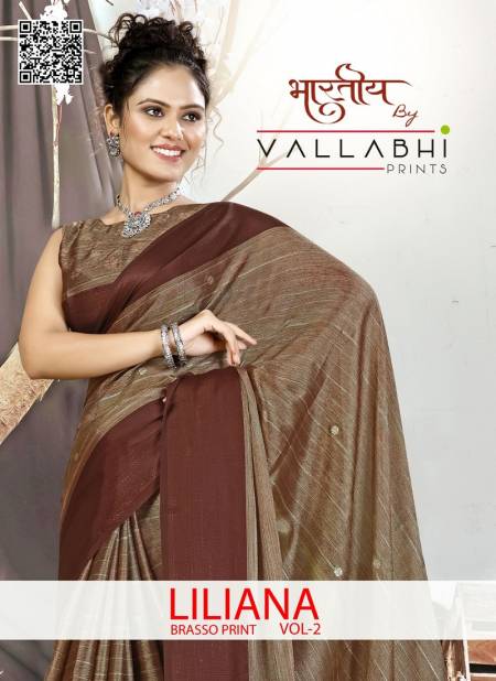 Liliana Vol 2 By Vallabhi Printed Brasso Sarees Wholesale Shop In Surat