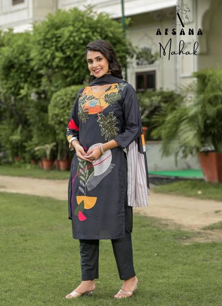 Mahak By Afsana Muslin Digital Printed Kurti With Bottom Dupatta Wholesale Shop In Surat