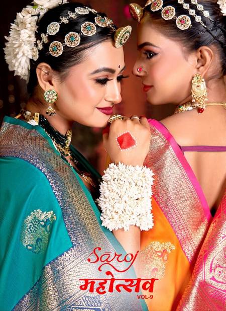 Mahotsav Vol 9 By Saroj Rich Pallu Silk Sarees Wholesale Shop In Surat
