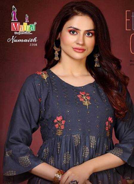 Maira Numaish 22 Floral Latest Designer Ethnic Wear Printed With Embroidery Work Anarkali Kurtis Collection
