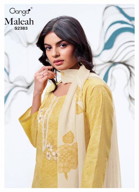 Maleah 2383 By Ganga Premium Cotton Printed Dress Material Wholesale Price In Surat