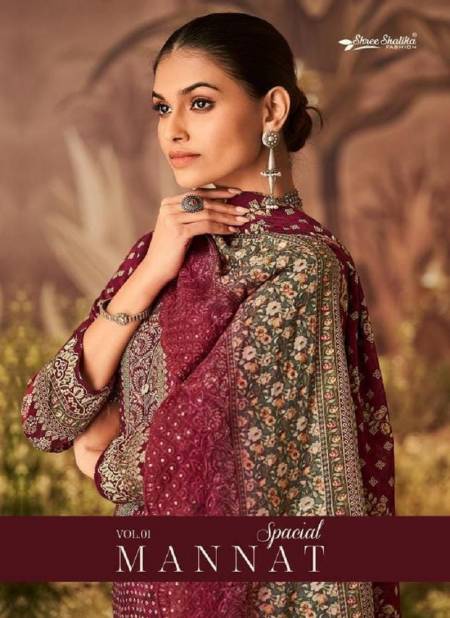 Mannat Special Vol 1 By Shree Shalika Embroidery Printed Cotton Salwar Suits Wholesale Online