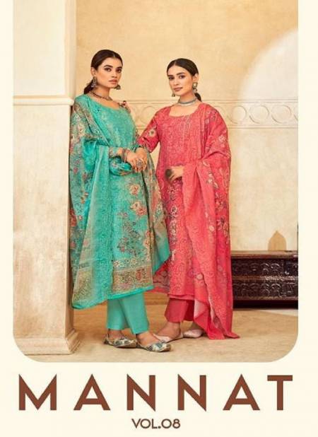 Mannat Vol 8 By Shree Shalika Digital Printed Lawn Cotton Dress Material Wholesale Online