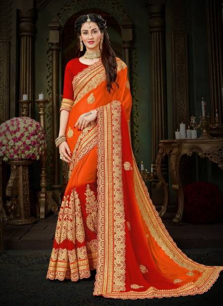 Manohari Hit Colour 1 New Exclusive Wear Heavy Designer Chiffon Saree Collection