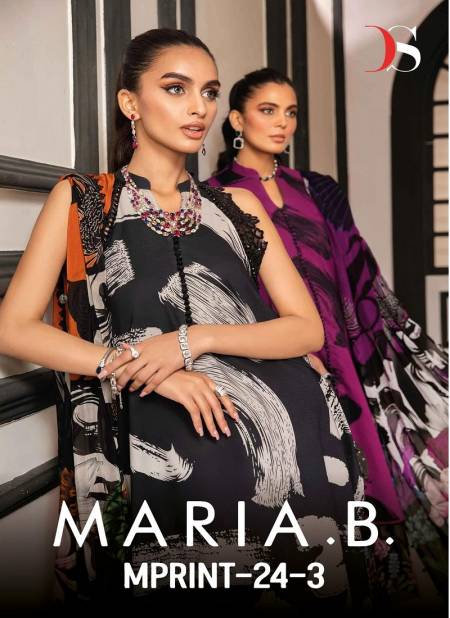 Maria B MPrint 24 Vol 3 By Deepsy Embroidery Cotton Pakistani Suit Wholesalers In Delhi
