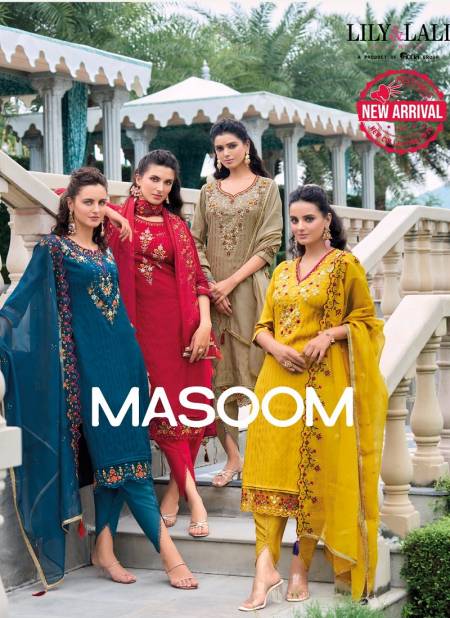 Masoom By Lily And Lali Jacquard Viscose Silk Kurti With Bottom Dupatta Wholesale Online