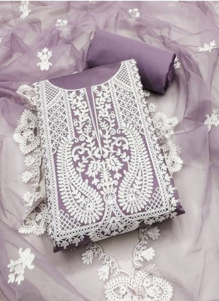 MD Non Catalog Embroidery Roman Silk Cotton Dress Material Wholesale Shop In Surat
