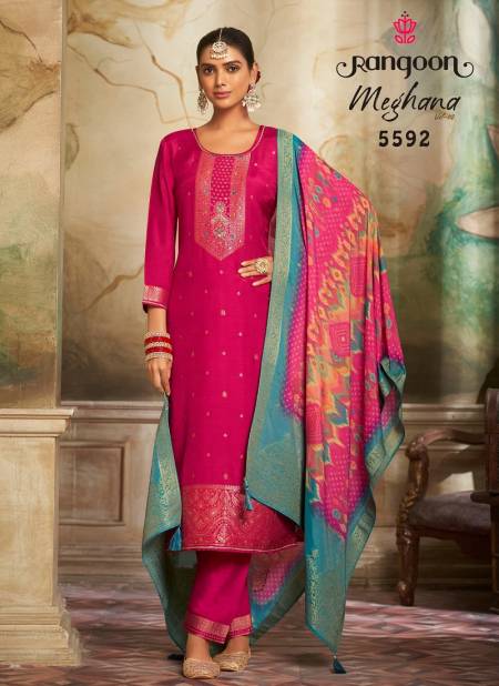 Meghana Vol 2 By Rangoon Jacquard Kurti With Bottom Dupatta Wholesalers In Delhi
