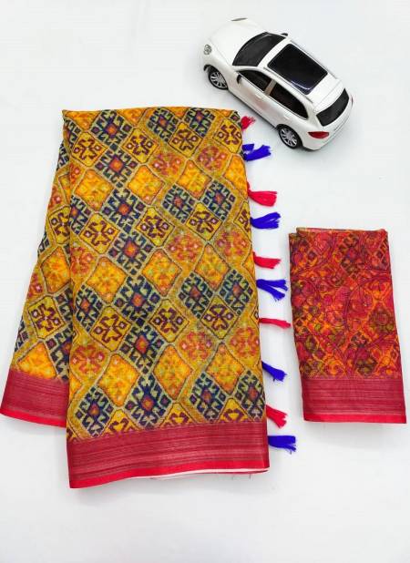 MG 200 Linen Digital Printed Daily Wear Sarees Wholesale Price In Surat