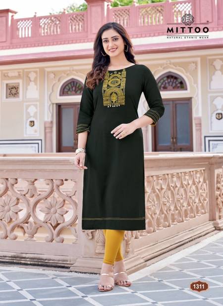 Mittoo Palak Vol 36 Heavy Rayon Embroidery Kurti Collection
