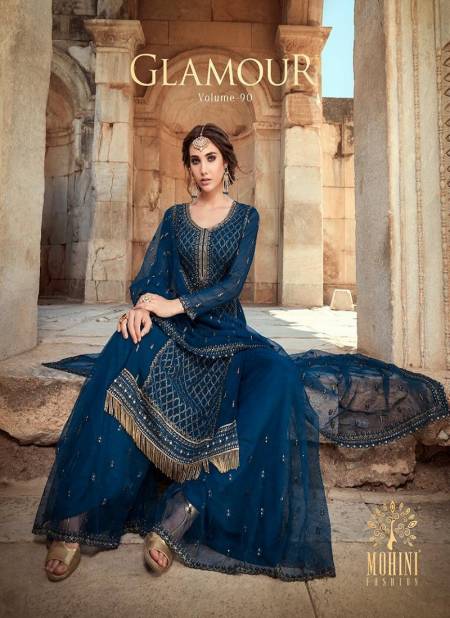 MOHINI GLAMOUR VOL-90 Latest fancy festive Wear Georgette Embroidery Work Heavy salwar suit Collection