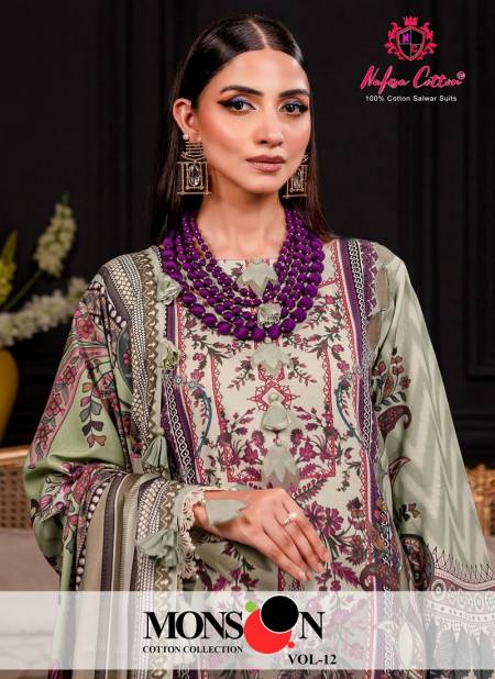 Monsoon Cotton Collection Vol 12 By Nafisha Cotton Pakistani Dress Material Wholesale Shop In Surat