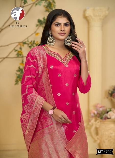 MT 4702 By AF Dola Silk Jacquard Kurti With Bottom Dupatta Wholesale Price In Surat