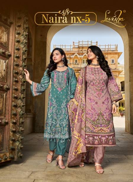 Naira Nx Vol 5 By Levisha Pakistani Print Cambric Cotton Dress Material Wholesale Price In Surat
