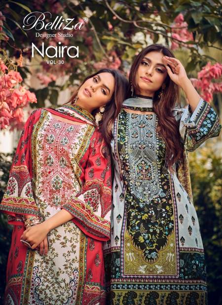Naira Vol 30 By Belliza Printed Cotton Dress Material Wholesale In Delhi
