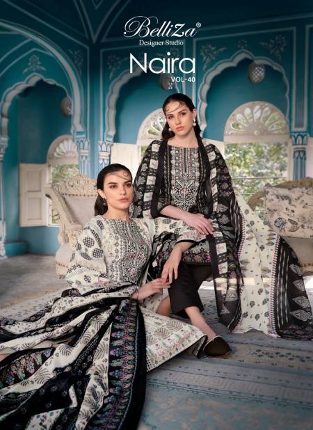Naira Vol 40 By Belliza Printed Cotton Dress Material Wholesale Clothing Suppliers In India
